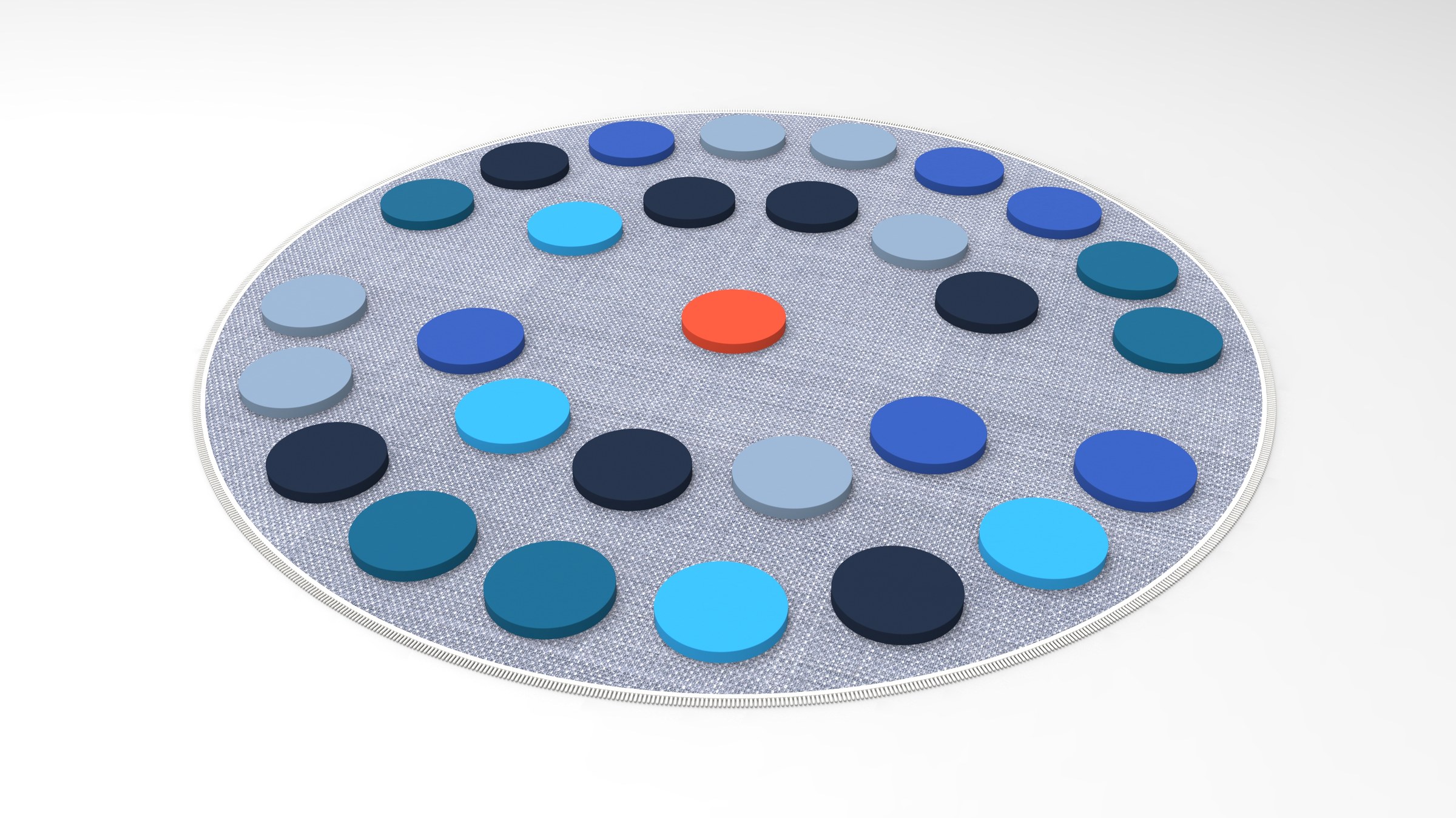Galette Round elements in a circular configuration