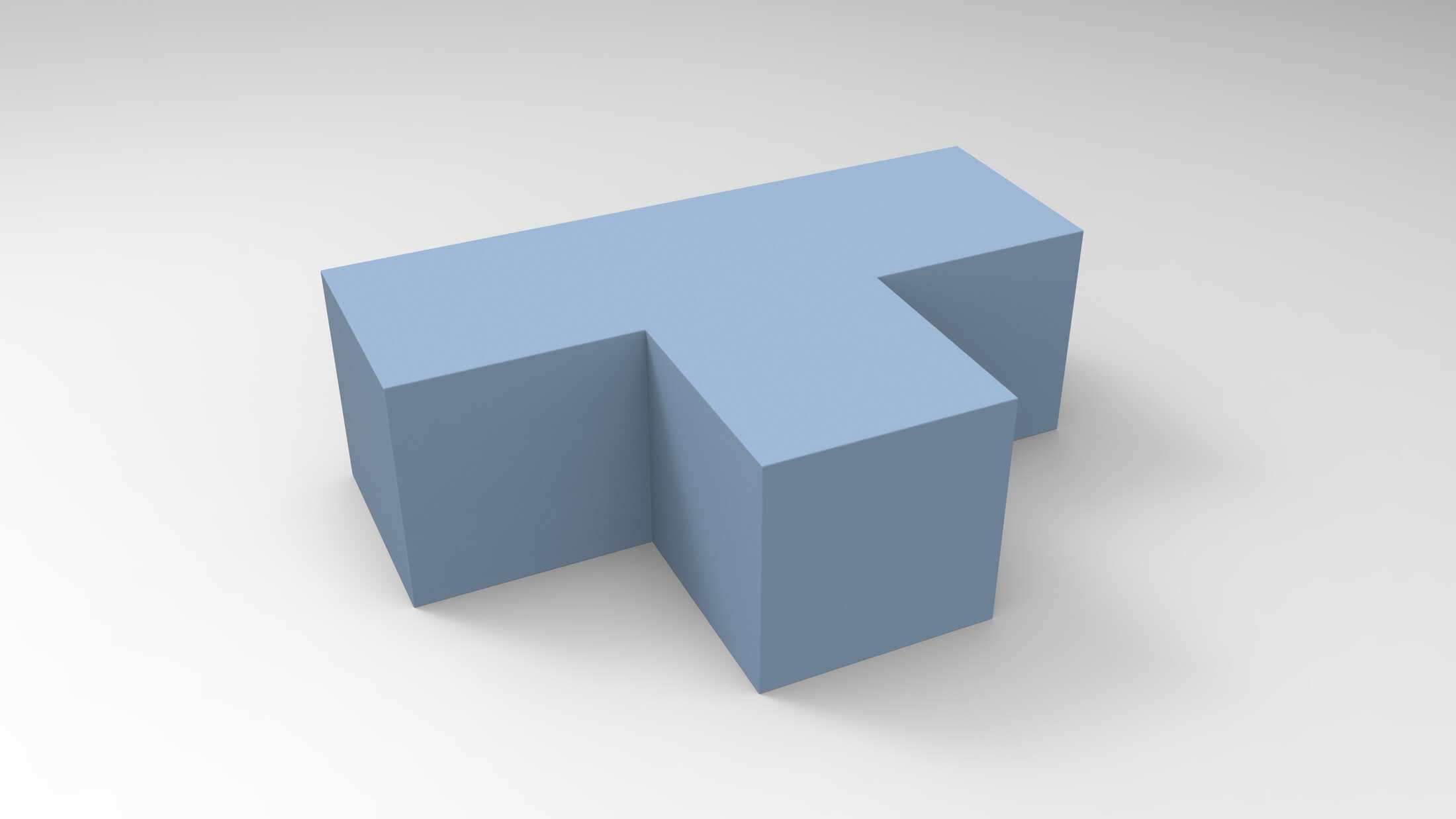 Shapes & Curves T Shape seating element