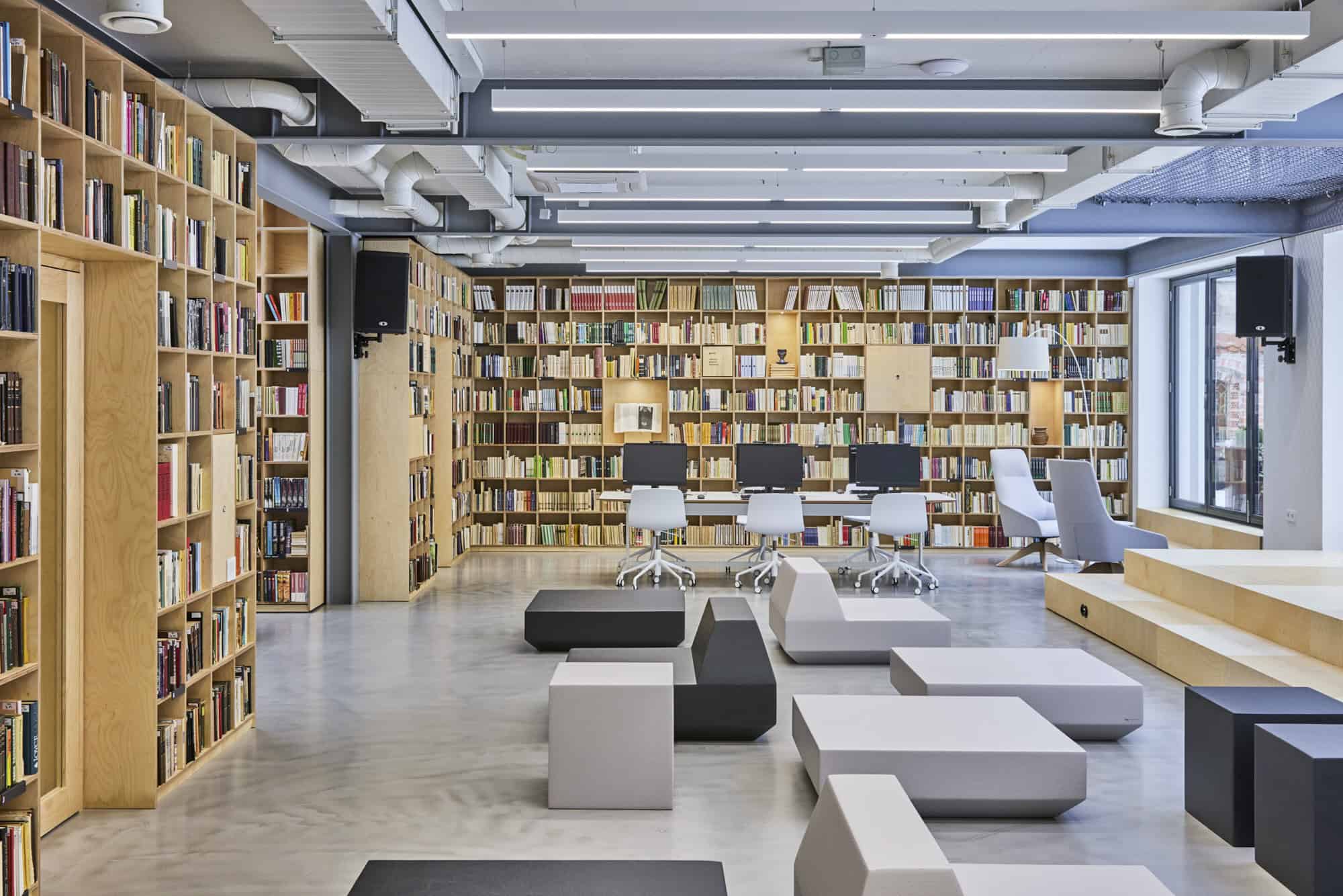Lojoteka Educational Media Center interior with Quinze & Milan seating