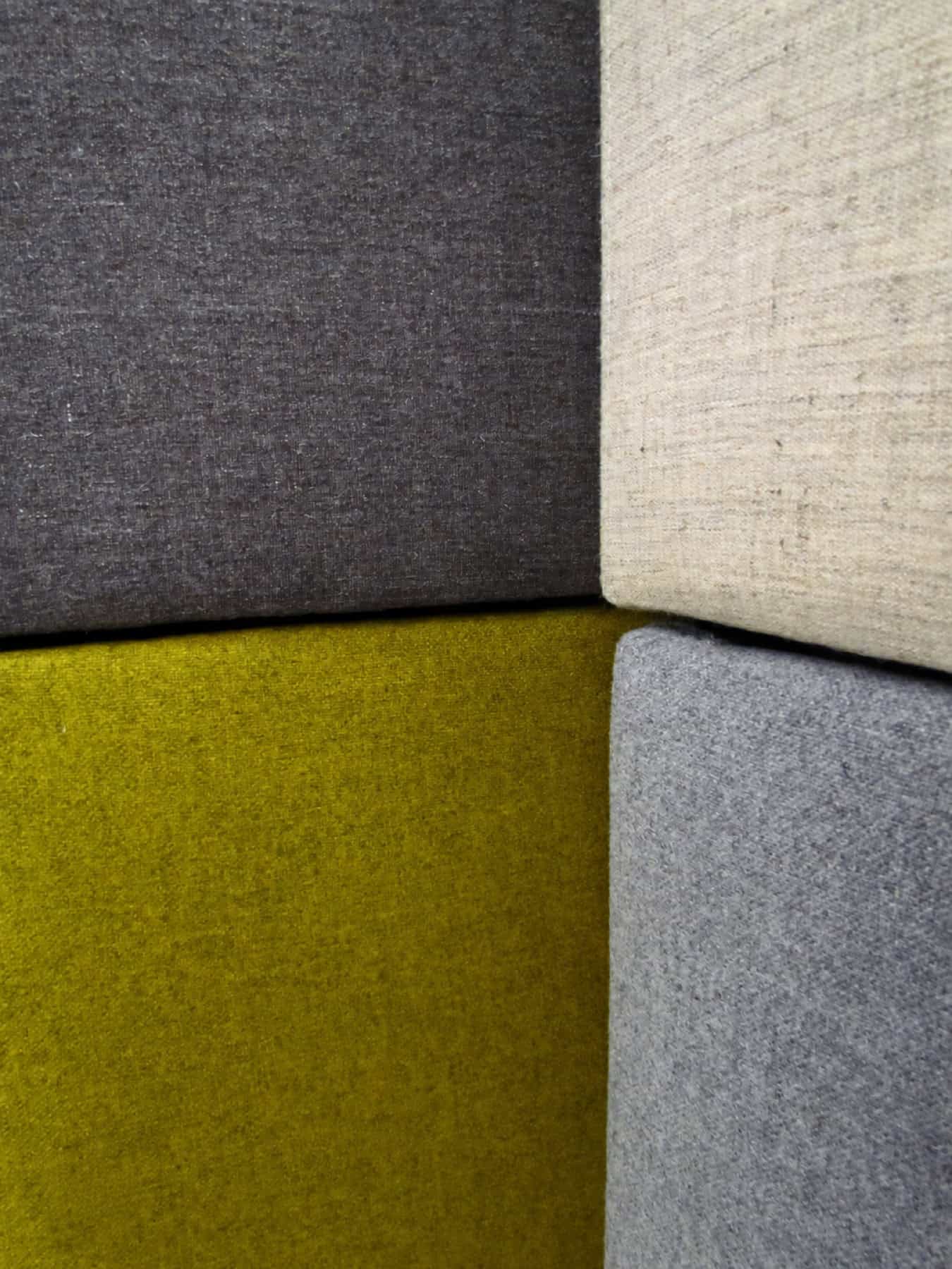 Colourful upholstered furniture composition